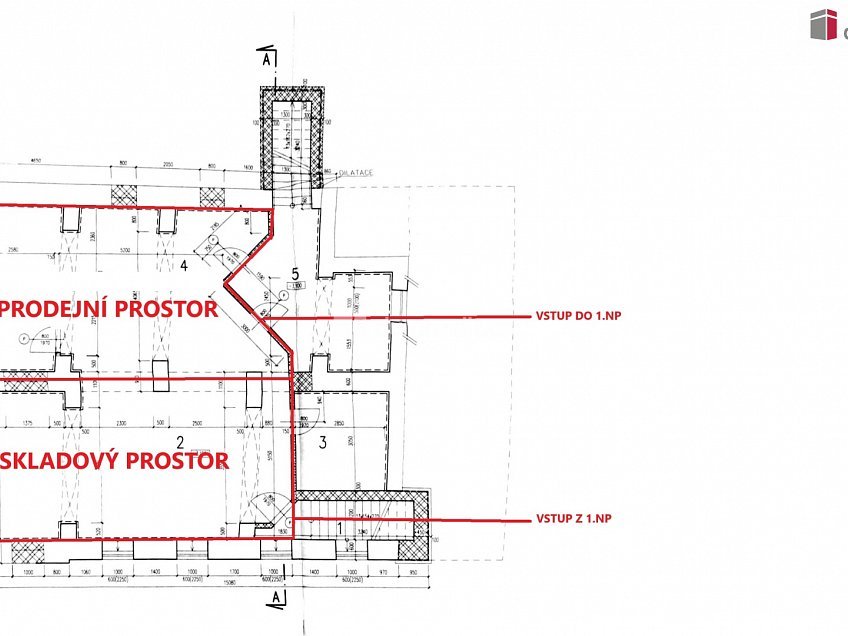 Pronájem  obchodních prostor 150 m^2 Dolní Valy, Hodonín 