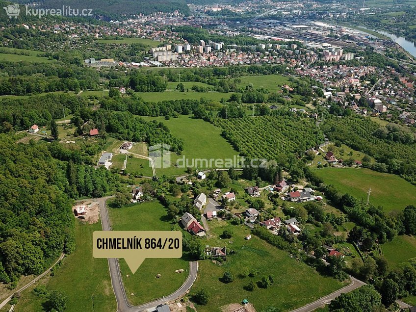 Prodej  stavebního pozemku 975 m^2 Lomená, Děčín 