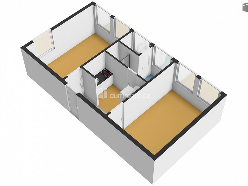 Pronájem bytu 2+kk 41 m^2 Bukovany, Bukovany 