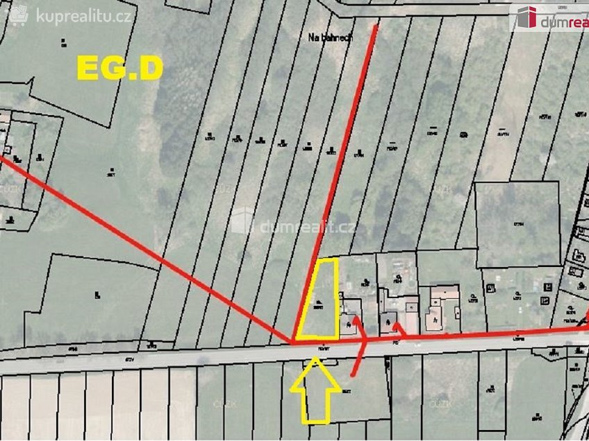 Prodej  stavebního pozemku 1019 m^2 Sudoměřice u Bechyně, Sudoměřice u Bechyně 