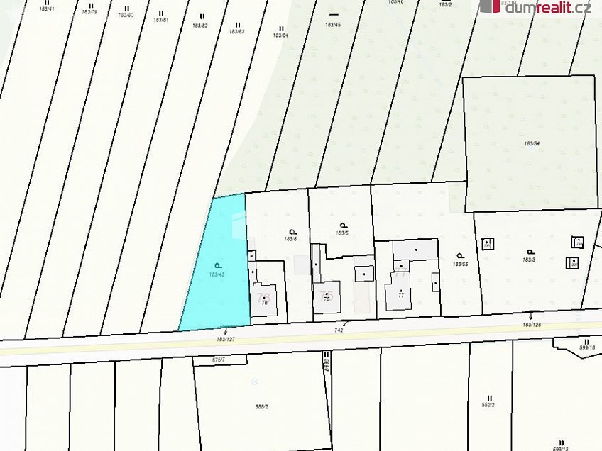 Prodej  stavebního pozemku 1019 m^2 Sudoměřice u Bechyně, Sudoměřice u Bechyně 