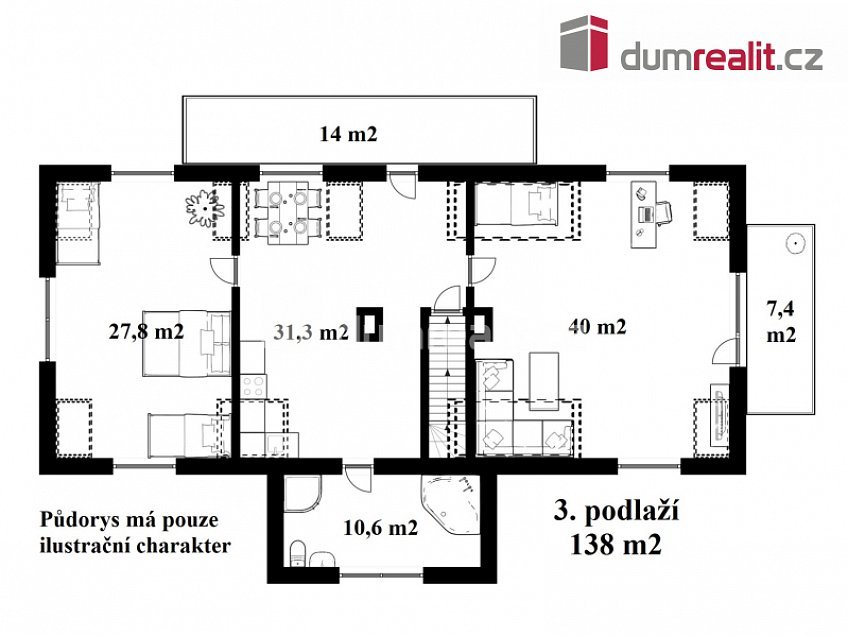 Pronájem bytu 2+1 138 m^2 Zlatá Koruna, Zlatá Koruna 