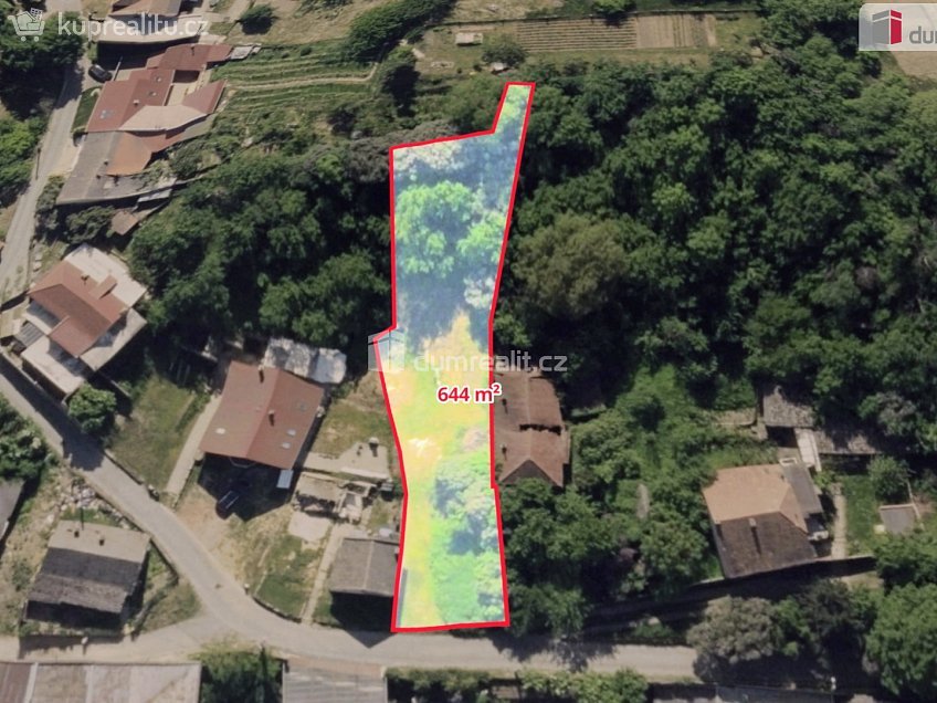 Prodej  stavebního pozemku 644 m^2 Pod Kopcem, Uherské Hradiště 