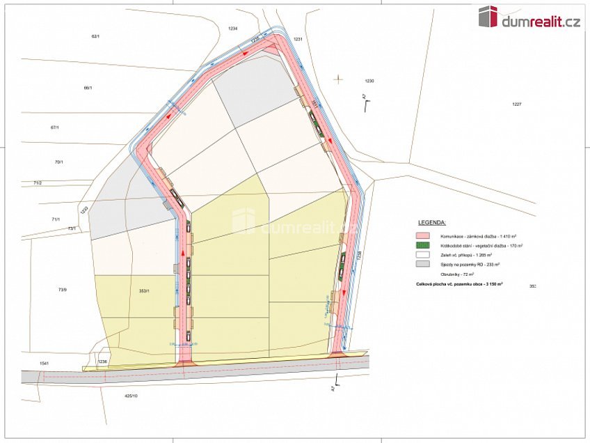 Prodej  stavebního pozemku 817 m^2 Nezabylice, Nezabylice 