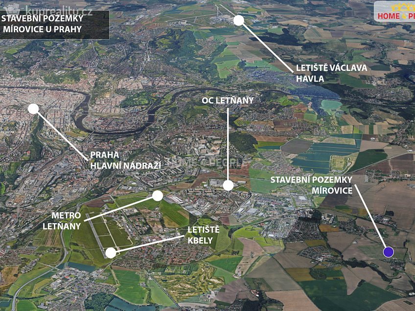 Prodej  stavebního pozemku 1000 m^2 Veleň, Veleň 