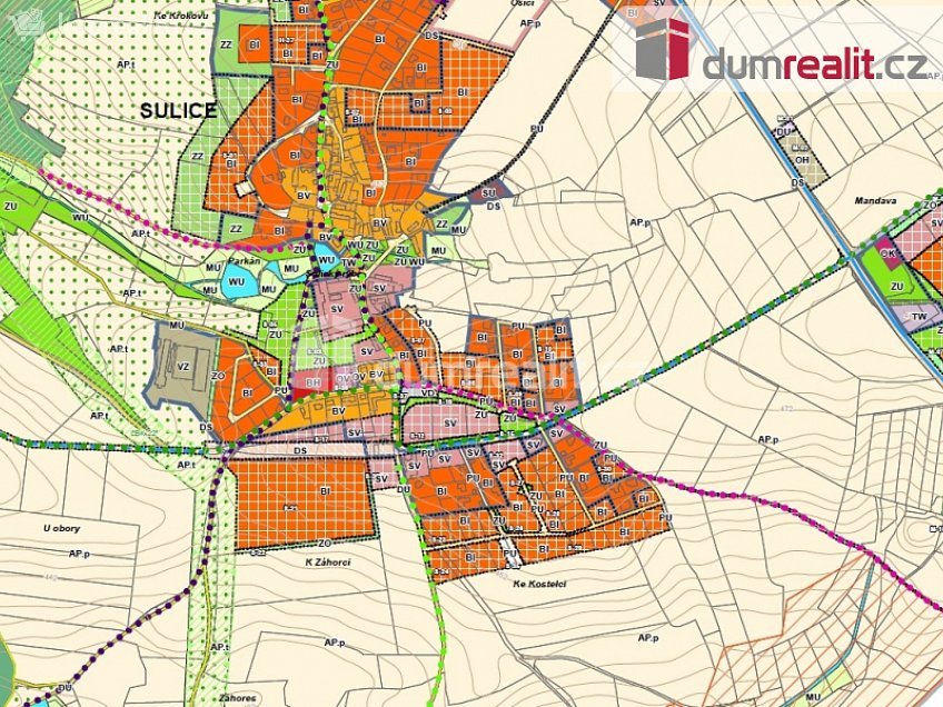 Prodej  pozemku 47069 m^2 Ke Kostelci, Sulice 