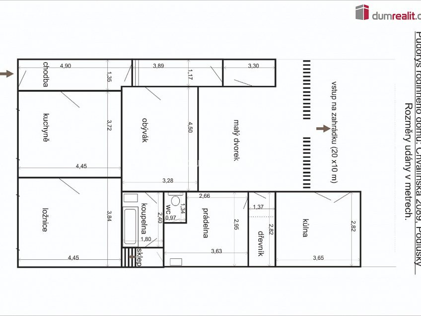 Prodej  rodinného domu 80 m^2 Chvalínská, Roudnice nad Labem 