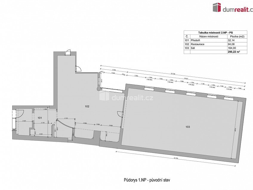 Pronájem  komerční reality 290 m^2 Legerova, Kolín 