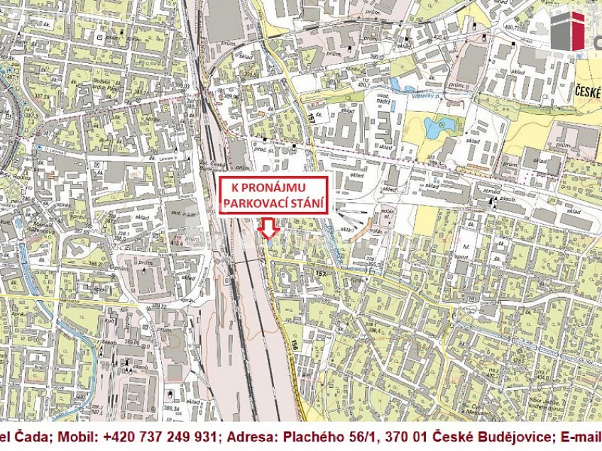 Pronájem  garáže 13 m^2 Dobrovodská, České Budějovice 