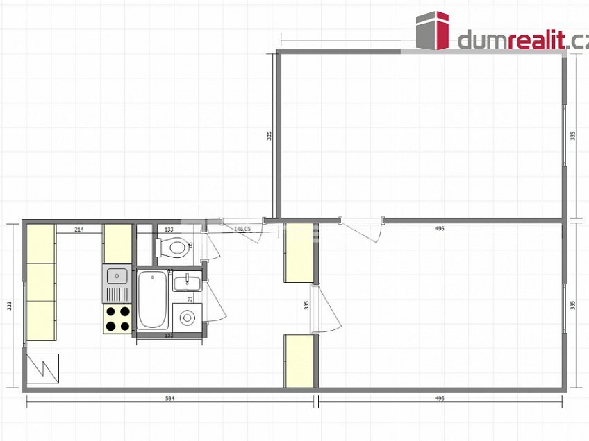 Pronájem bytu 2+1 56 m^2 17. listopadu, Cheb 