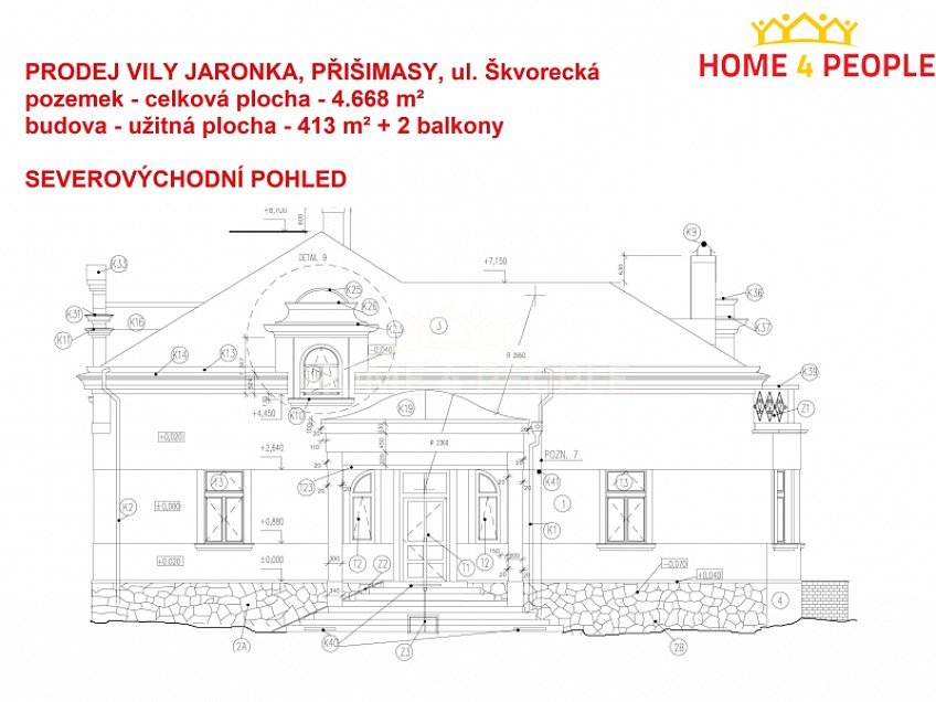 Prodej  vily 413 m^2 Škvorecká, Přišimasy 