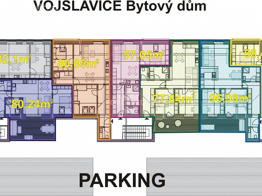 Pronájem bytu 3+1 80 m^2 Bystřice, Bystřice 