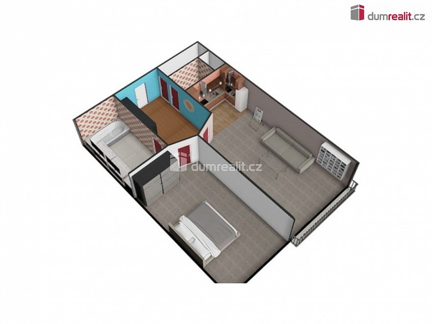 Pronájem bytu 2+kk 57 m^2 Divišovská, Praha 11 