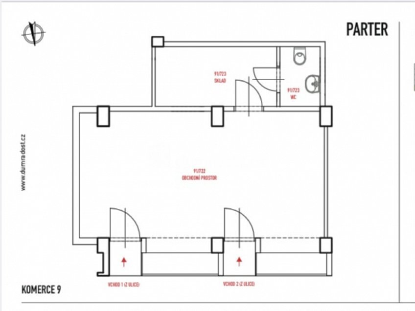 Pronájem  obchodních prostor 50 m^2 Seifertova, Praha 3 