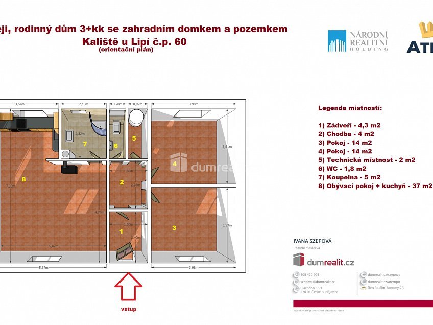 Prodej  rodinného domu 109 m^2 Lipí, Lipí 