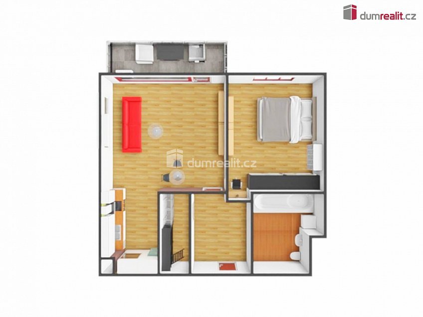 Pronájem bytu 2+kk 62 m^2 Mrkosova, Praha-Velká Chuchle 