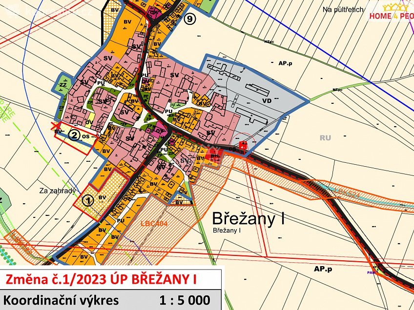 Prodej  stavebního pozemku 970 m^2 Břežany I, Břežany I 