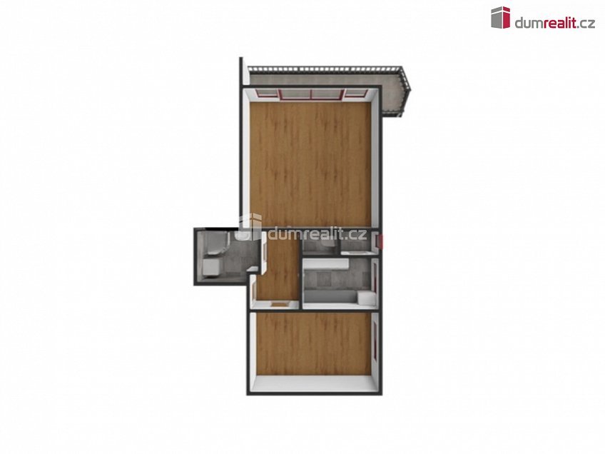 Pronájem bytu 2+1 51 m^2 Mošnova, Praha 5 