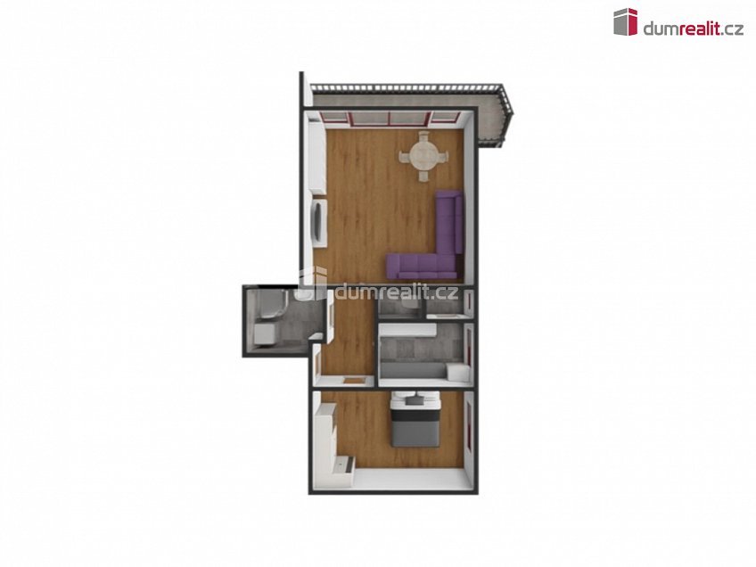 Pronájem bytu 2+1 51 m^2 Mošnova, Praha 5 