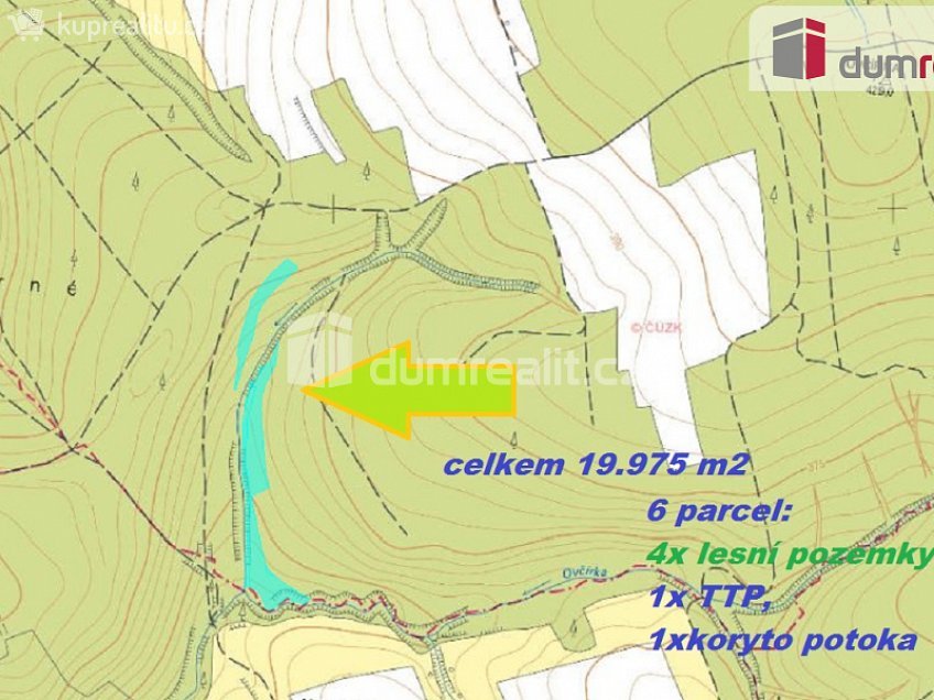 Prodej  lesa 19975 m^2 Luhačovice, Luhačovice 