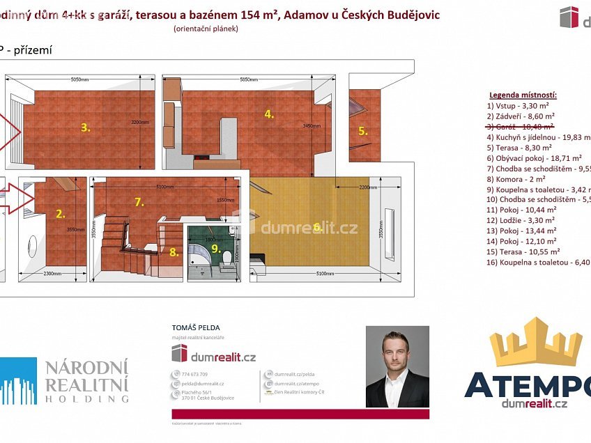 Pronájem  rodinného domu 135 m^2 Třešňová, Adamov 